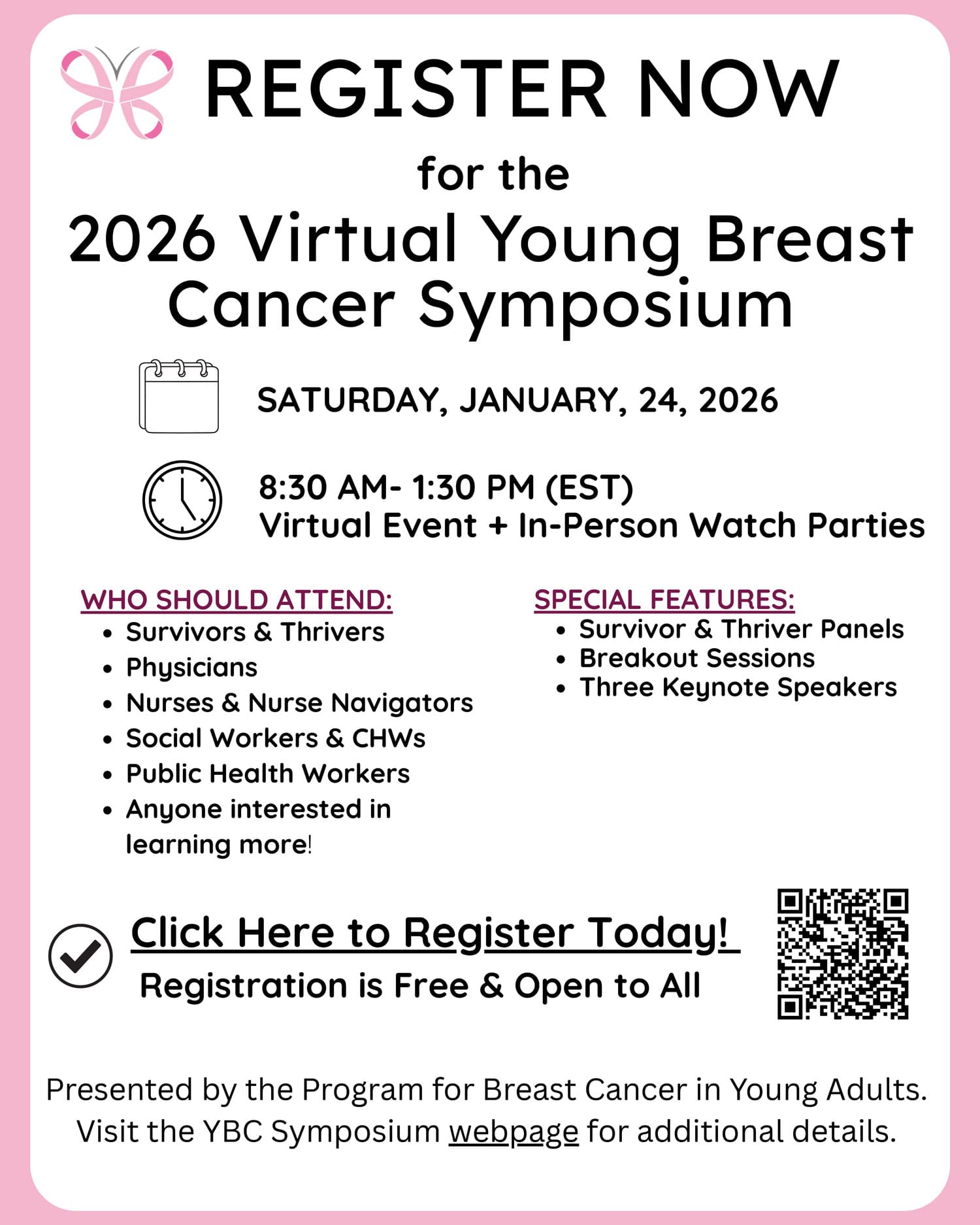 YBC Symposium Registration Flyer